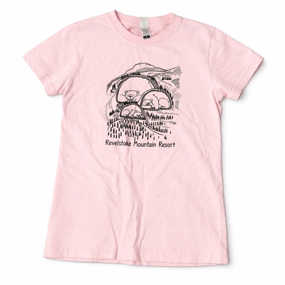 adidas Other - adidas Light Pink Kids Graphic Tee with Mountain & Bear Print